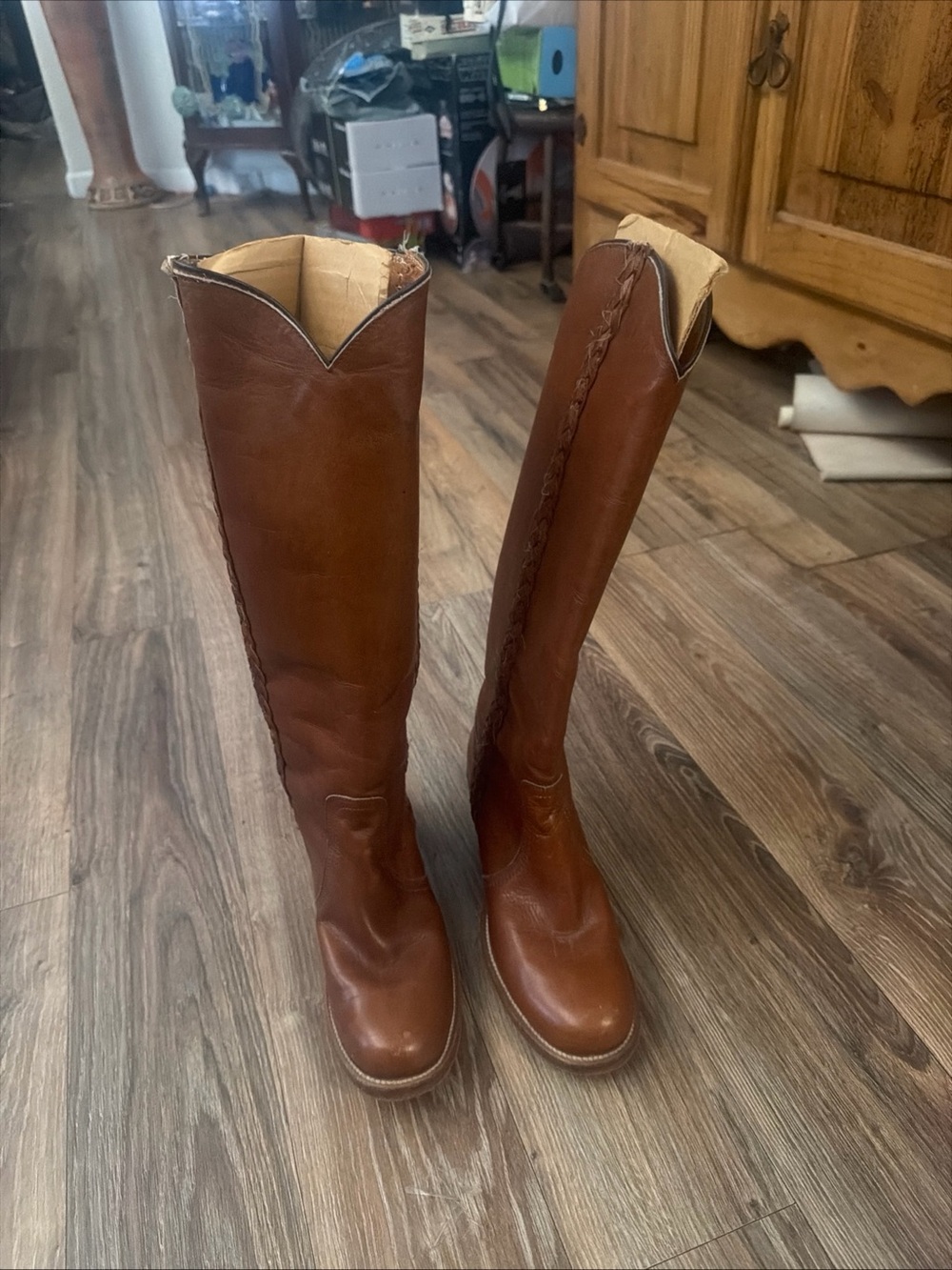 Frye Tall Brown Leather Over-the-Knee Boots